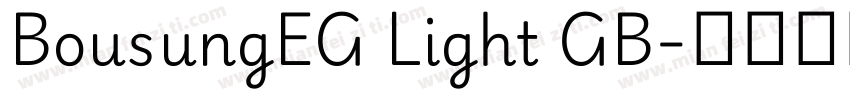 BousungEG Light GB字体转换